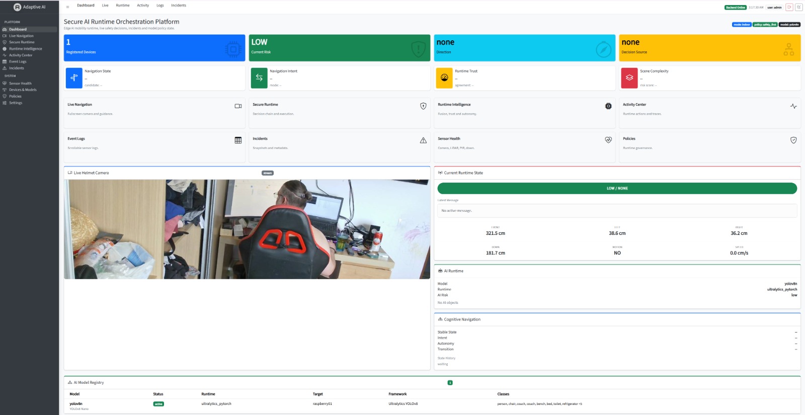 Adaptive AI Mobility Runtime